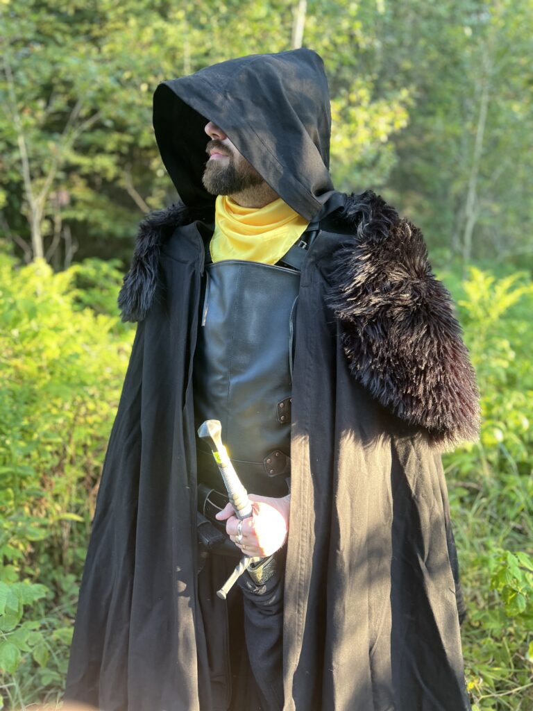 cosplay medieval réalisé pour un grandeur nature au Québec 